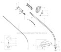 Part Location Diagram of 530053591 Poulan Throttle Cable Assembly